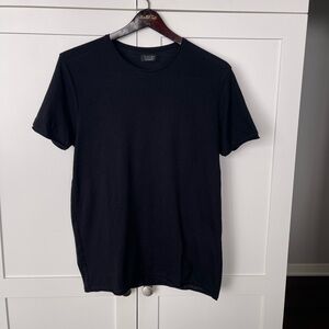 Zara Men’s Crewneck Short Sleeve Black Sweater, Size Large